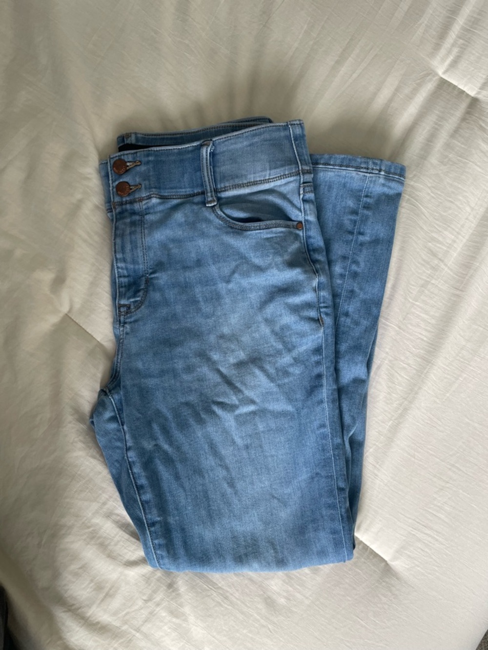 Nine West Light Wash Bootcut Jeans with Elastic Waist